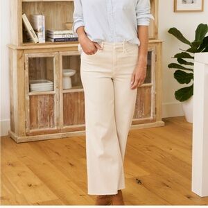 Frank & Eileen Galway Jeans Italian Performance Denim Raw Frayed Hem Size 27